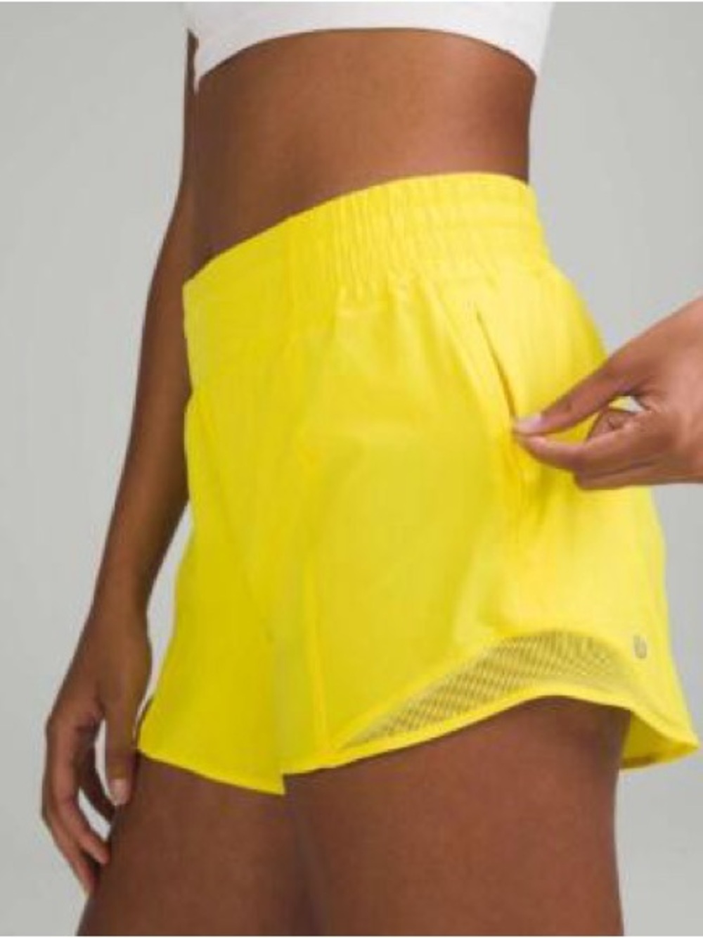 lululemon athletica Women's Yellow “Hawaii” Athletic Shorts
